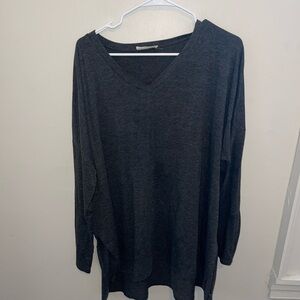 Women's Black V-Neck Top by Zenana Sz XL